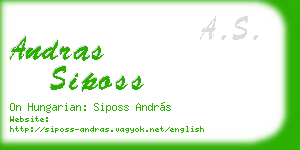 andras siposs business card